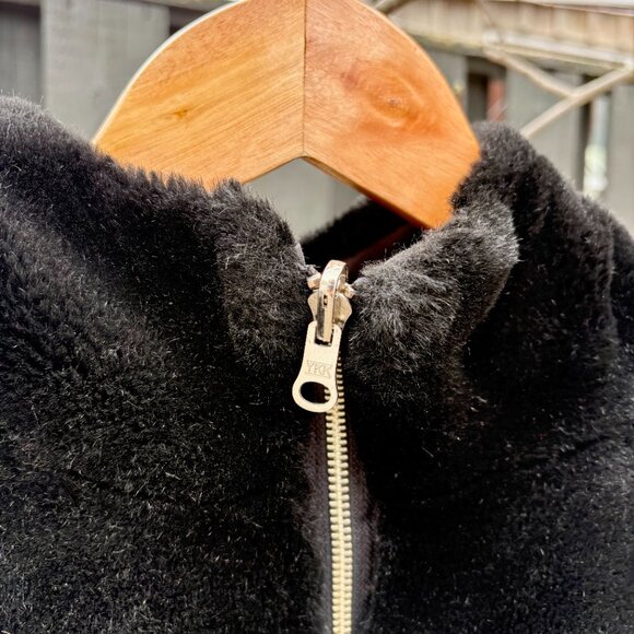 Vintage black faux fur reversible coat - Picture 2 of 3